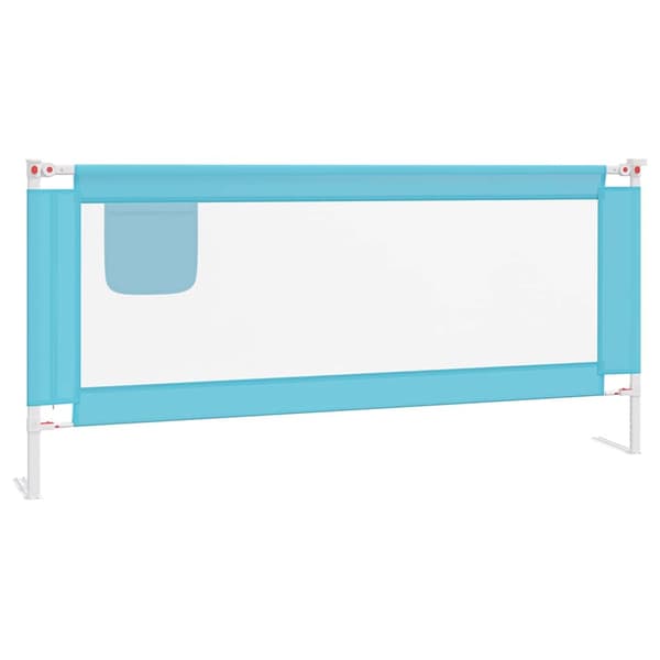 vidaXL sengeheststang blå 200x25 cm stof