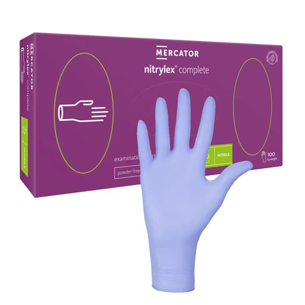 Nitriilikäsineet S violetit Mercator Nitrylex Complete 100 kpl