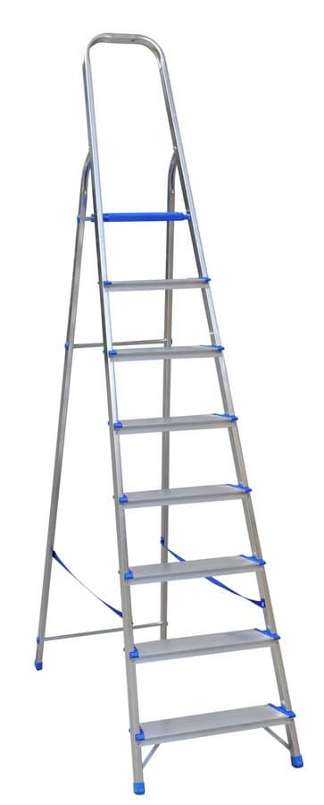 FRITSTÅENDE ALUMINIUMSTIGE 250 CM 7 TRIN + PLATFORM - DR1107