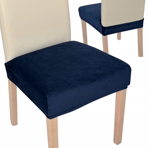 Stolsätesöverdrag hög velour TESS marinblå
