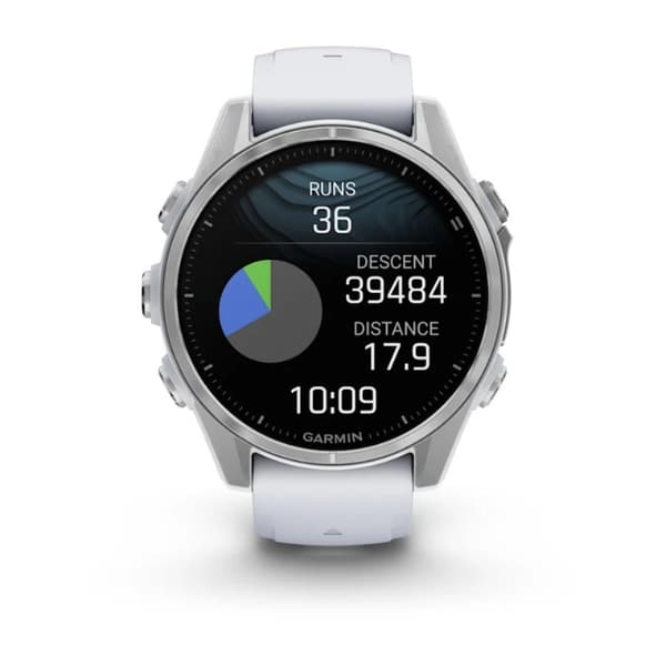Garmin Fenix 8 AMOLED 43mm Silverfärgad sportklocka