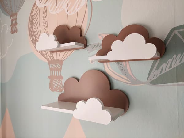 Cloud Shelves Sæt med 3 Moli-Galaxy - Varm Chokolade