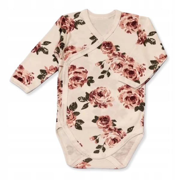 Sæt til pige 74 langærmet body plus romper pyjamas med roser