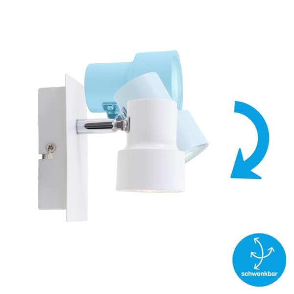LED-vägglampa vit modern GU10-vägglampa - 4,9W vardagsrum sovrum