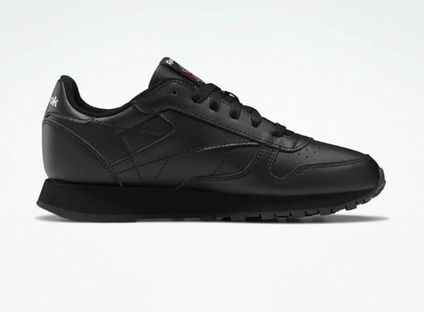 REEBOK SORTE LÆDERSKO TIL BARN MED LOGO 36.5 3J6G3* BAGGRUNDE