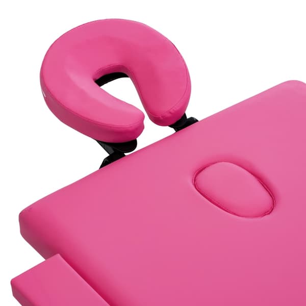 vidaXL foldbart massagebord 2-zoner aluminium pink
