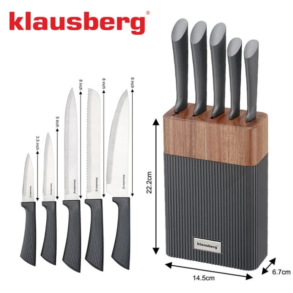 KLAUSBERG KB-7979 KNIVSET I AKACIABLOCKBLOCK