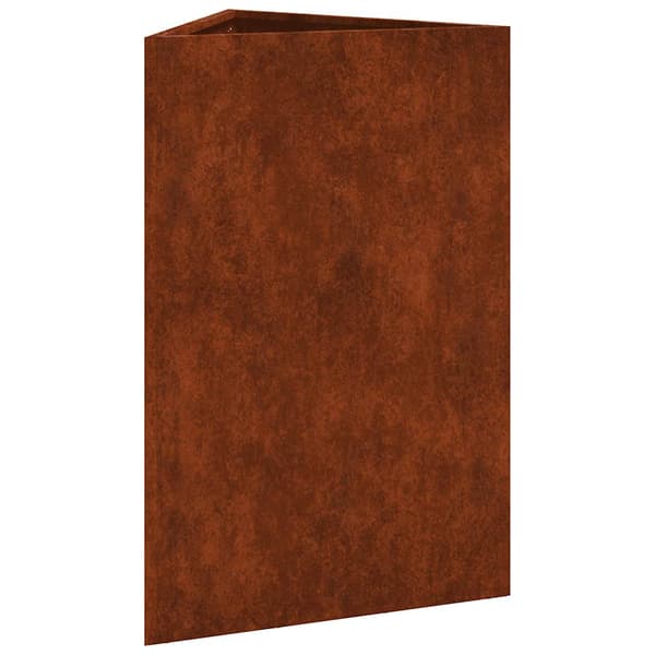 vidaXL Trädgårdskrukor 2 st triangulära 50x43x75 cm cortenstål