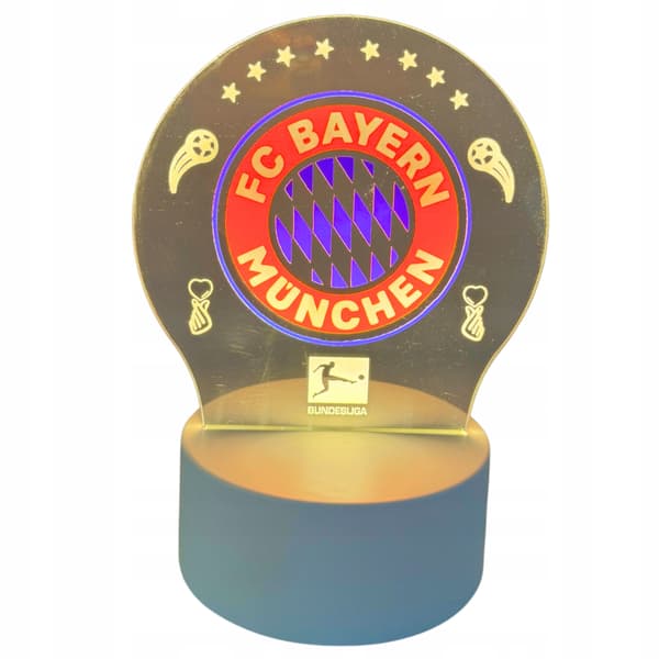 Skrivebordsnatlampe Bayern München Til Børn 3D LED Jul Gave