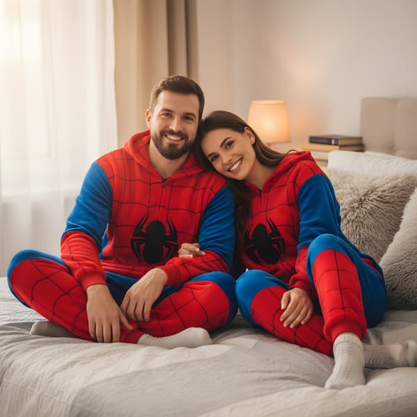 Spiderman kigurumi-pyjamas kostym 145-155 cm