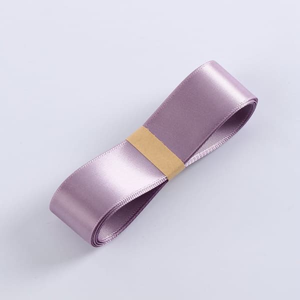 Blommigt band - Lila - Rulle 2,5 cm x 32 m