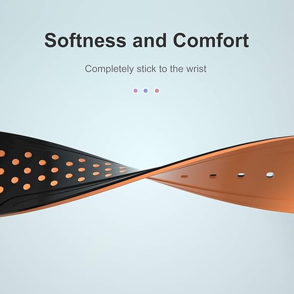 SORT-ORANGE SILIKONE URREM UNIVERSAL VANDTÆT 26MM