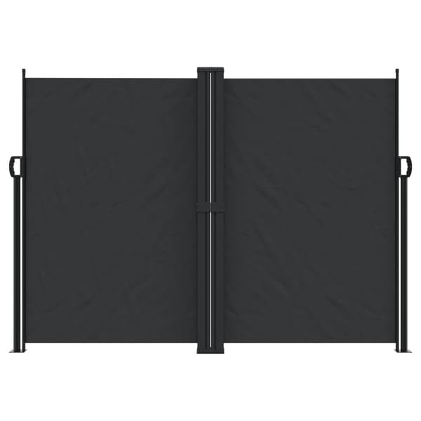 vidaXL udtrækkelig sidemarkise sort 180 x 1200 cm