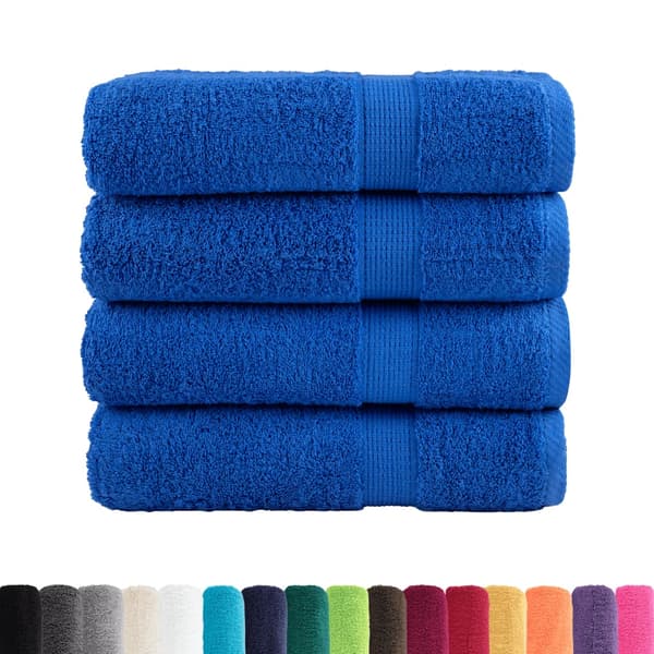 vidaXL Premiumhanddukar SOLUND, 4-pack, Blå, 50x100 cm