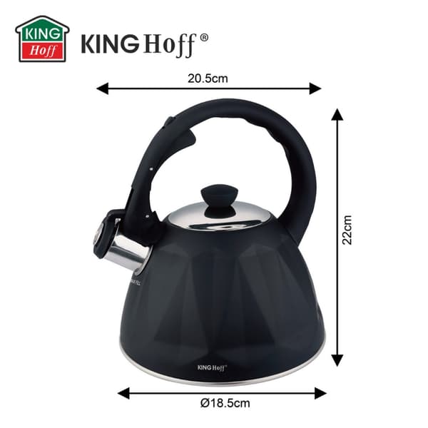 Vedenkeitin 2L pillillä Kinghoff KH-1997 mattamusta