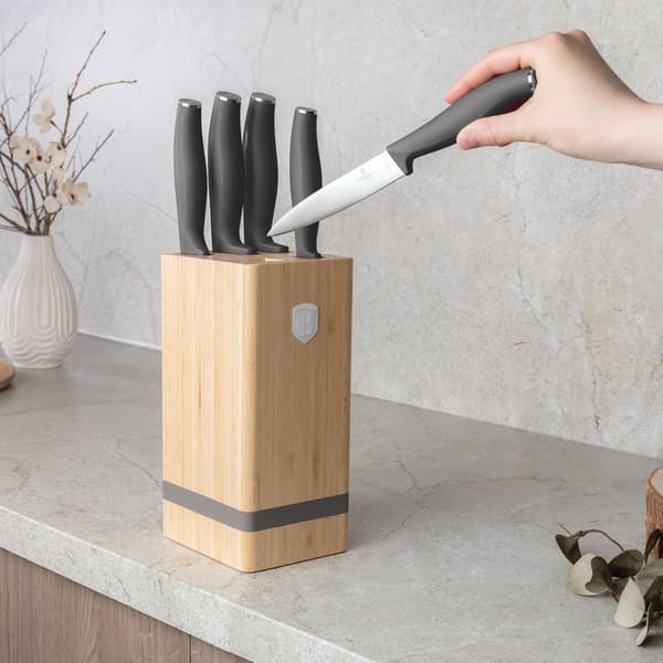 BERLINGER HAUS BH-2968 ANTRACIT KNIVSET I BAMBUBLOCK