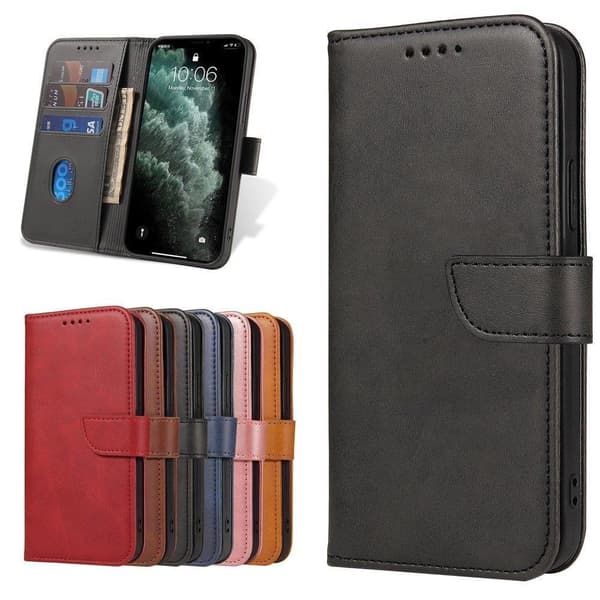 Elegant magnetcover med klap og stativfunktion til Honor Magic3, sort