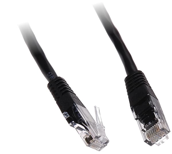 KIINNITYSJOHTO RJ45/6/1.5-MUSTA 1.5 m
