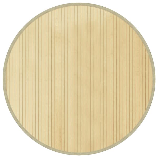 vidaXL Pyöreä Matto, Vaalea Luonnonvärinen, 80 cm, Bambu