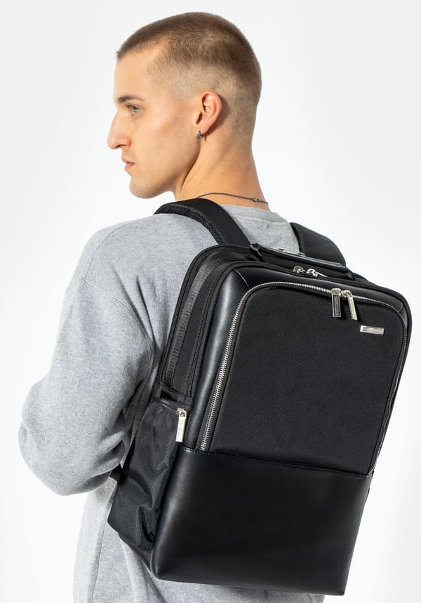 Wittchen herr multifunktionell ryggseck för flygplansboarding, svart polyester