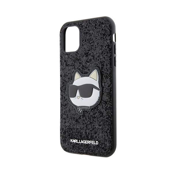 Karl Lagerfeld NFT Glitter Choupette Patch - iPhone 11-skal (svart)