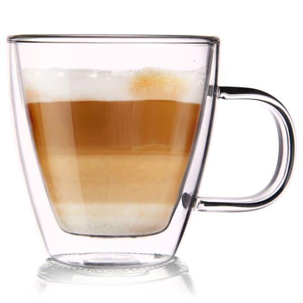 Double termisk glas med dobbelt væg til kaffe latte 180 ml