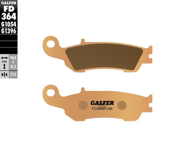 GALFER BROMSBELÄGG KH450 SINTRAD METALL (GULD) TERRÄNG