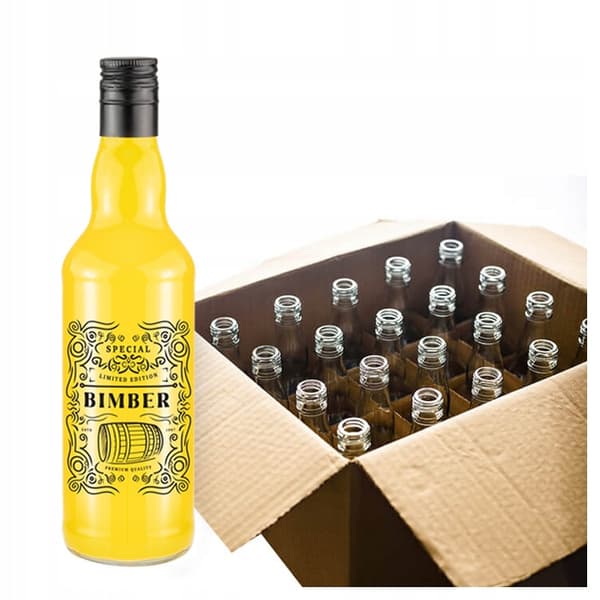 20x MONOPOL 0,5l flaskor med MOONSHINE-TRYCK RUTER
