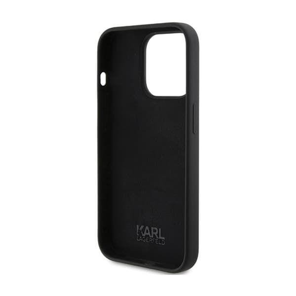 Karl Lagerfeld Silikone Karl Script - iPhone 15 Pro Etui (Sort)