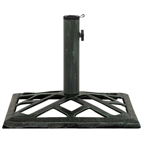 vidaXL paraplyfoplader grøn 44x44x31 cm støbejern