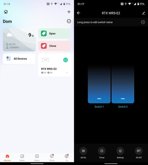 TUYA Smart RTX Eco 2OB WiFi-belysningsstyringsmodul