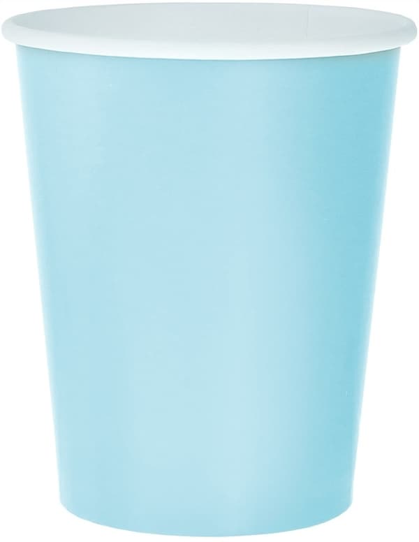 Vaaleansiniset paperikupit 270ml 14 kpl.