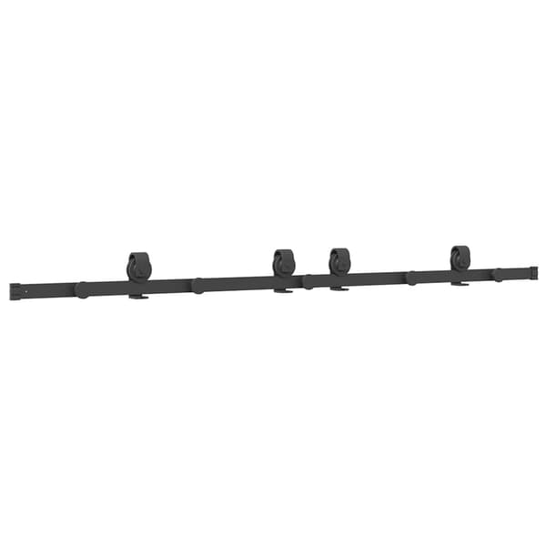 vidaXL Skjutdörrsinstallationssystem 183 cm stål svart