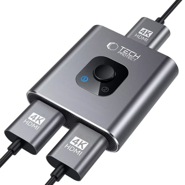 TECH-PROTECT HB07 HUB-SOVITIN 2IN1 HDMI 4K 60HZ TÄYSHARMAA