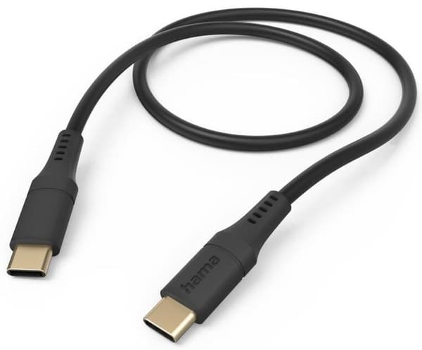 Kabel HAMA Lataava/data Flexible USB-C - 1.5m Musta