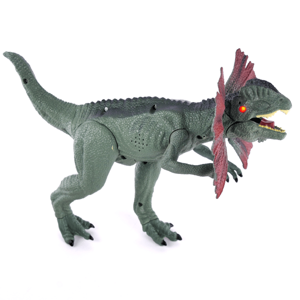 Dinosaur lys- og lydeffekter Bevægelige elementer Interaktive