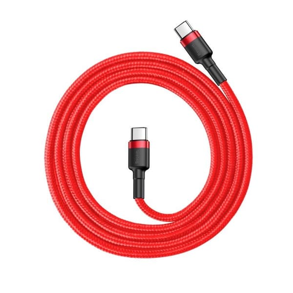 Baseus Cafule PD 2.0 QC 3.0 60W USB-C til USB-C PD-kabel 1m (rød)