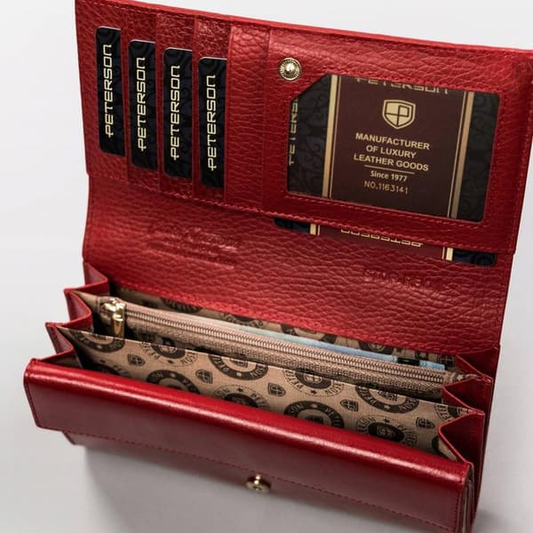 Peterson PTN PL-411 MULTI Läderplånbok för Dam