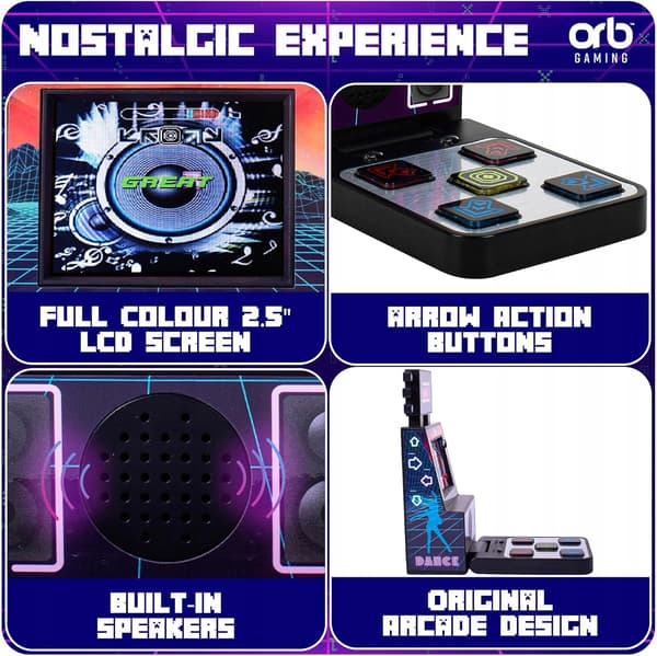 Orb Retro Mini FingerDance Arkadmaskin Bärbar Minikonsol