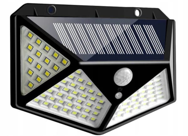 SOLKOLAMPA MED SKYMNINGSRÖRELSESENSOR 100 LED