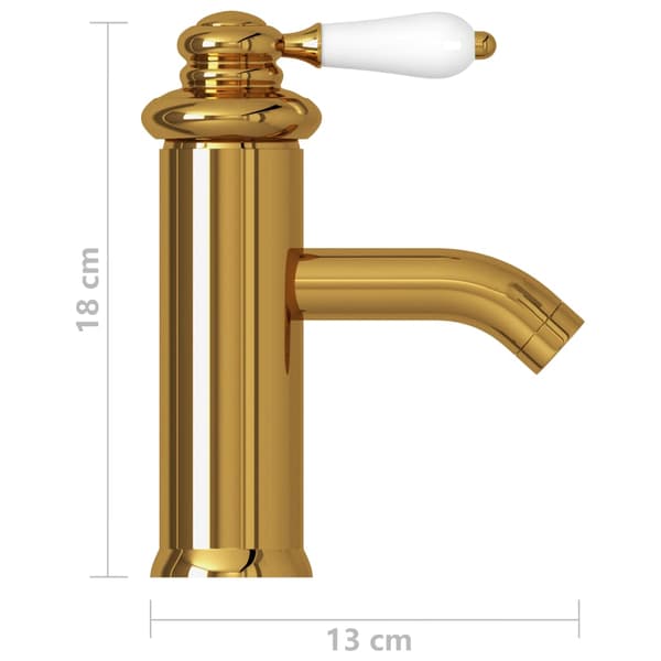 vidaXL håndvaskarmatur, guld, 130x180 mm