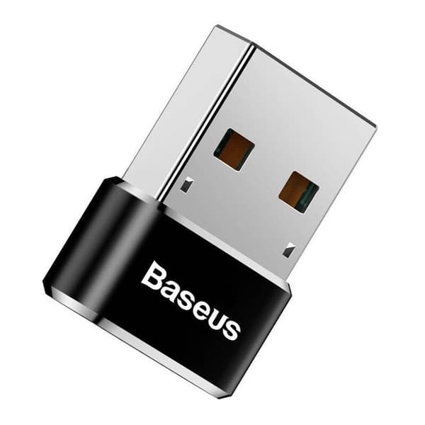 Baseus 3A USB-C till USB-A-adapter (svart)