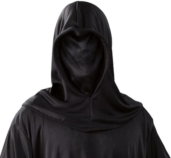 Svart huvad mask fantomdöd halloween