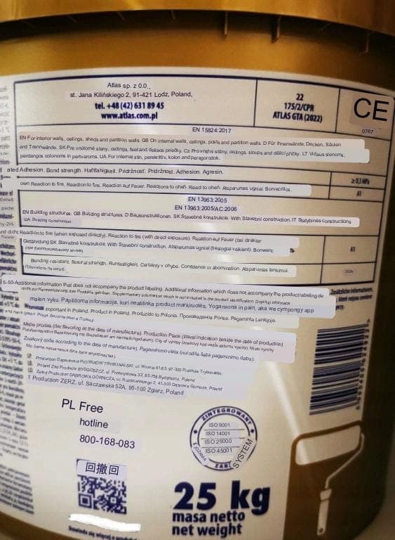 Polymer-spartel GTA super hvid 25 kg