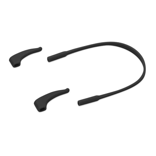 Fleksible børnebrillestel med klare linser og runde linser + elastik Sunoptic K8C sort
