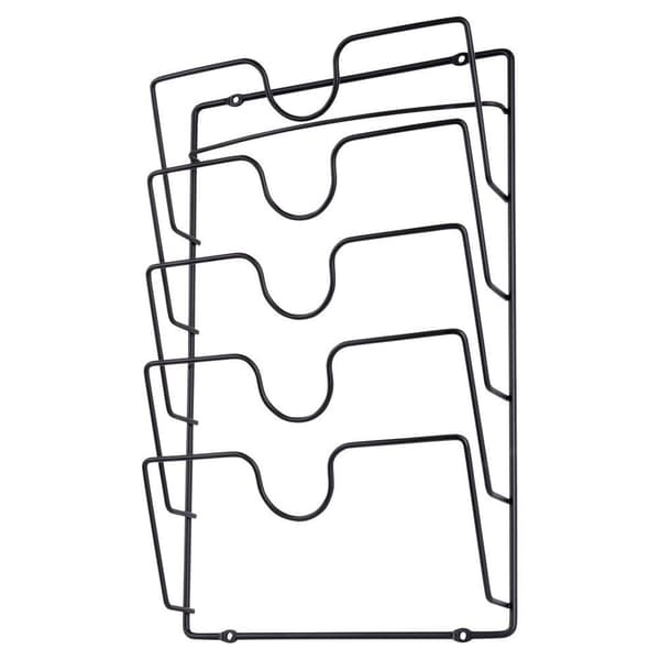 Sort metal holder til låg