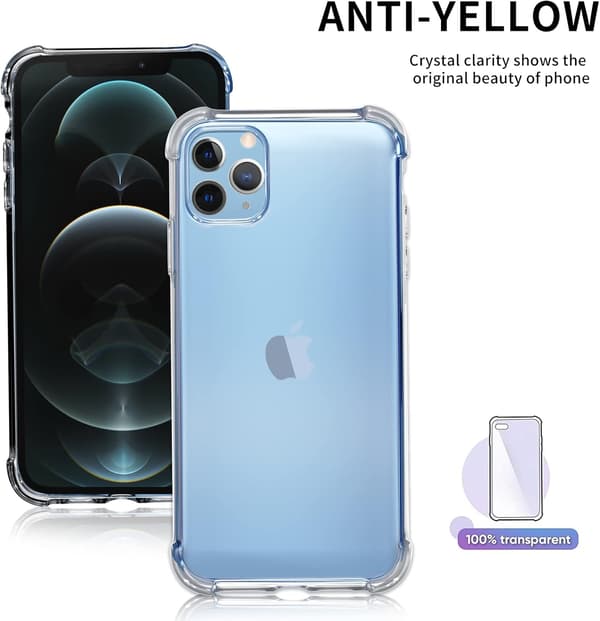 SILIKONE ETUI TIL APPLE IPHONE 12 PRO MAX 6,7" ETUI KLAR LET TYND