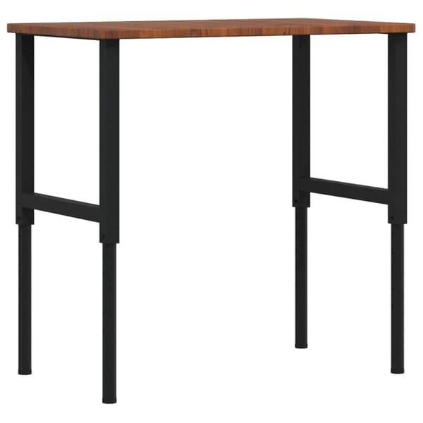 vidaXL arbejdsbord mørkebrunt 100x60x(71,5-98) cm egetræ
