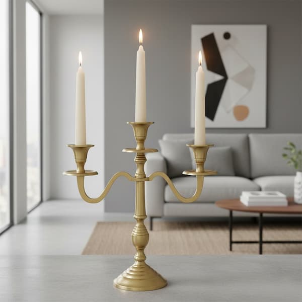 Kandelaber guld 3-armad 30 cm