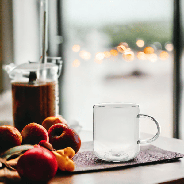 GLASKOP TIL KAFFE OG TE 330 ml. 9 cm TRANSPARENT